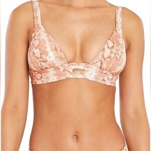 Vitamin A Snakeskin Bikini Top NWT